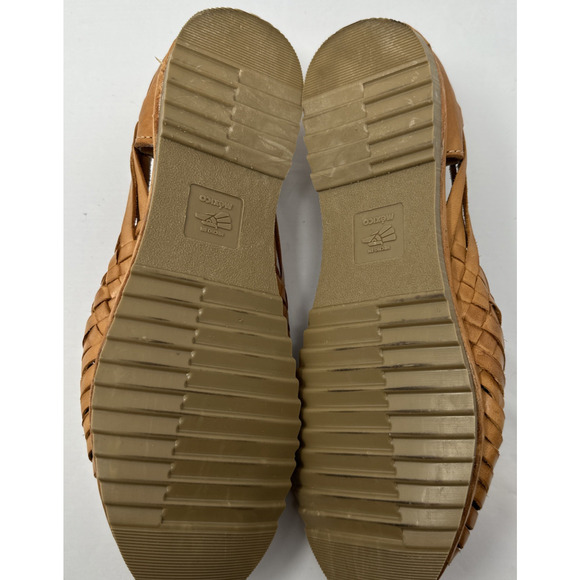 Leather Huarache Sandals Womens 8 Made In Mexico Men’s 7 Unisex - Picture 10 of 11